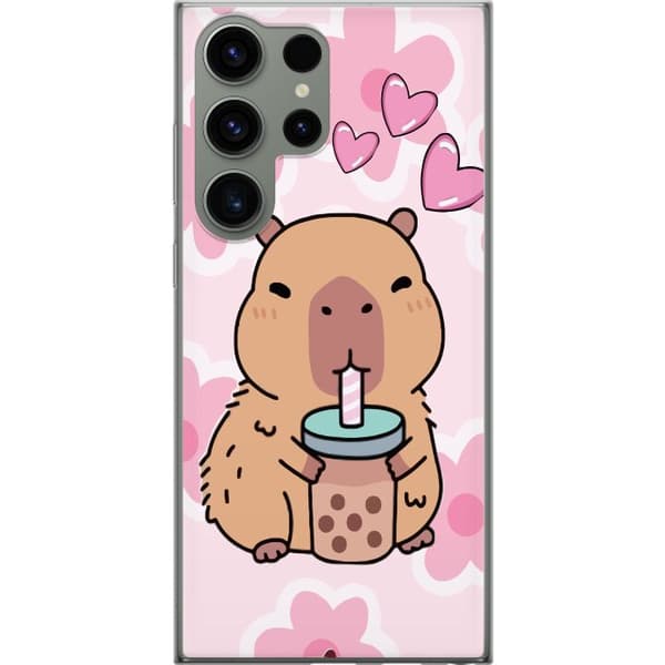 Samsung Galaxy S23 Ultra Läpinäkyvä kuori Kawaii Capybara Sydän Anime-tyyli Söpö Suunnittelu Eläinaihe TikTok Suosittu Lahja Tyttö