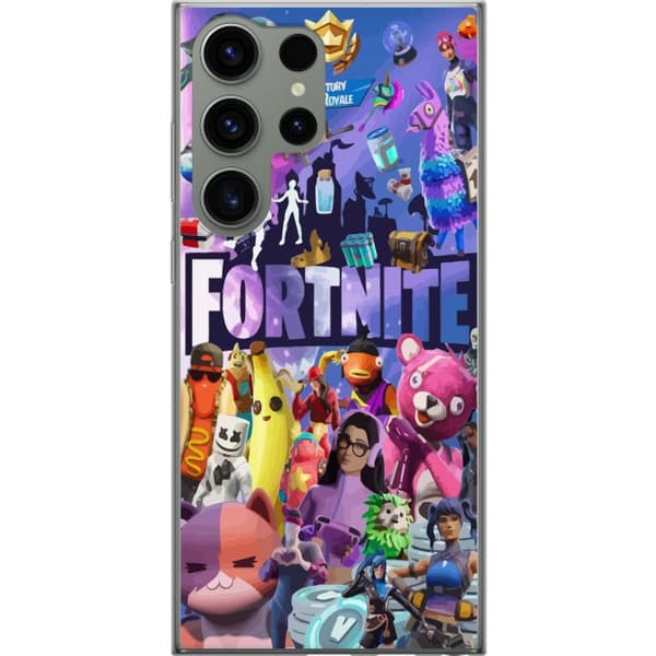 Samsung Galaxy S23 Ultra Läpinäkyvä kuori Fortnite Skins Emotes Battle Royale Hahmot Gamer Peliteema Siisti Lapset Nuoret