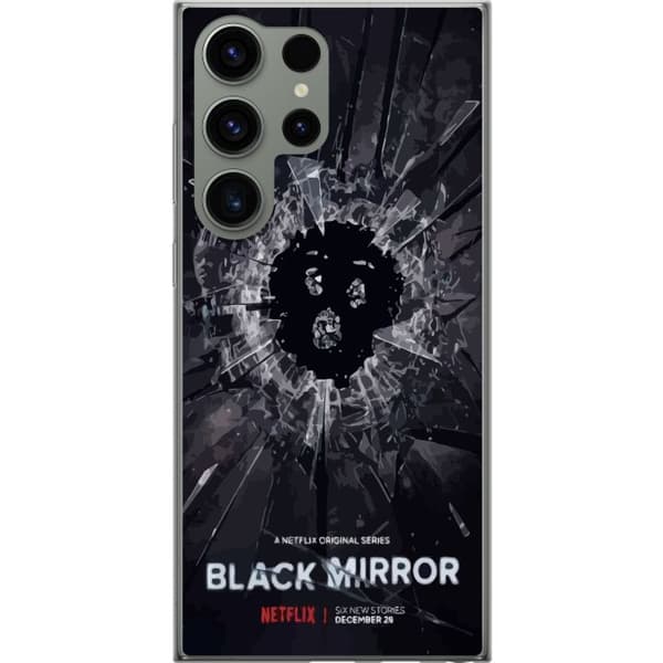 Samsung Galaxy S23 Ultra Gennemsigtig cover Black Mirror Sci-Fi Netflix Serie Dystopi Teknologi Cyberpunk Mørkt TV Videospil Tema