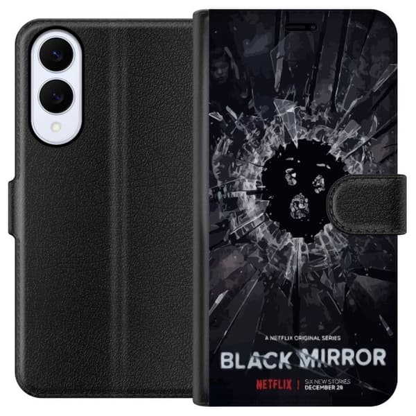 Samsung Galaxy S25 Edge Lommeboketui Black Mirror Sci-Fi Netflix Serie Dystopi Teknologi Cyberpunk Mørkt TV Videospill Tema