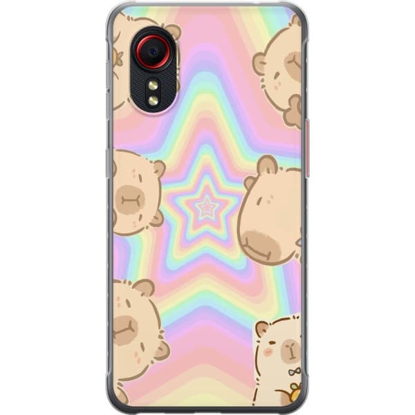 Samsung Galaxy Xcover 5 Läpinäkyvä kuori Kawaii Capybara Galaxy Söpö Anime Eläin Avaruusteema Kawaii Trendi Lahja TikTok-suunnittelu