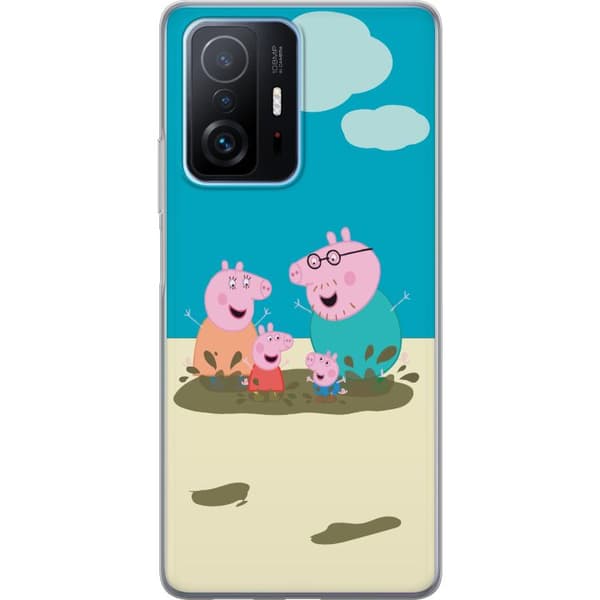 Xiaomi 11T Genomskinligt Skal Greta Gris Familjen George Lerpöl Barnmotiv Serie Populär Barnkaraktär Glädje