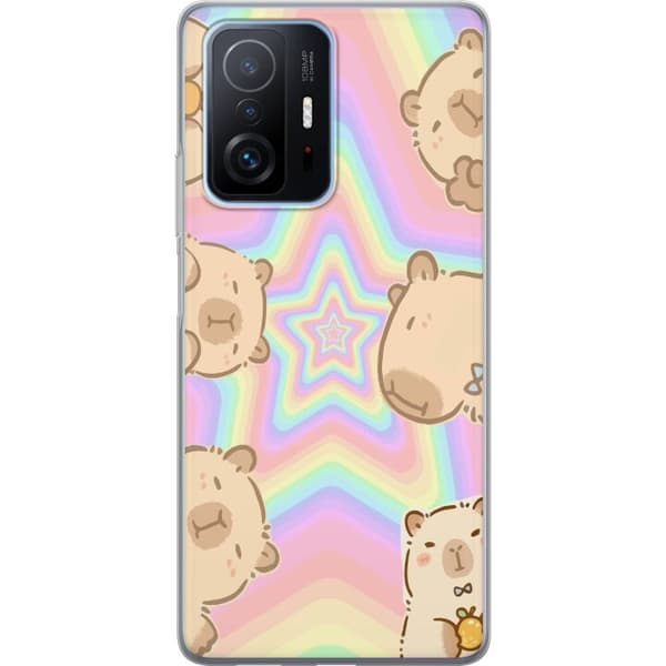 Xiaomi 11T Pro Gjennomsiktig deksel Kawaii Capybara Galaxy Søt Anime Dyr Romtema Kawaii Trend Gave TikTok Design