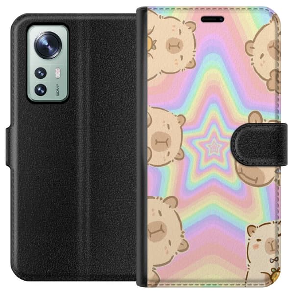 Xiaomi 12 Lompakkokotelo Kawaii Capybara Galaxy Söpö Anime Eläin Avaruusteema Kawaii Trendi Lahja TikTok-suunnittelu