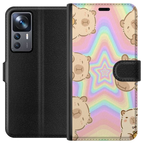 Xiaomi 12T Lompakkokotelo Kawaii Capybara Galaxy Söpö Anime Eläin Avaruusteema Kawaii Trendi Lahja TikTok-suunnittelu