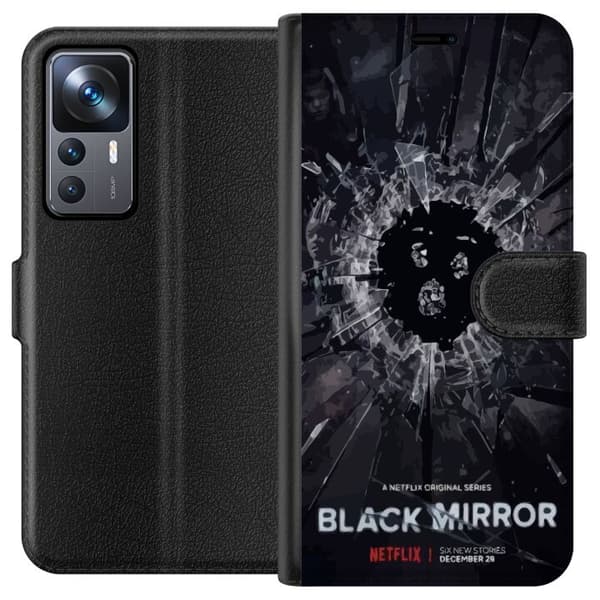 Xiaomi 12T Plånboksfodral Black Mirror Sci-Fi Netflix Serie Dystopi Teknik Cyberpunk Mörkt TV Spelmotiv