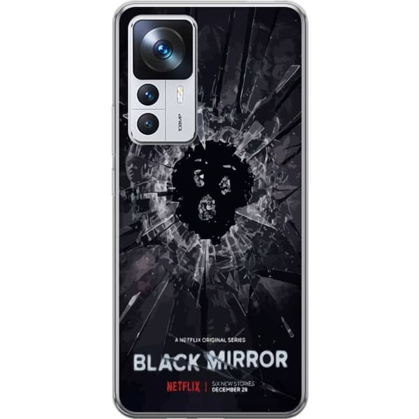 Xiaomi 12T Läpinäkyvä kuori Black Mirror Sci-Fi Netflix -sarja Dystopia Teknologia Cyberpunk Synkkä TV Videopeli Teema