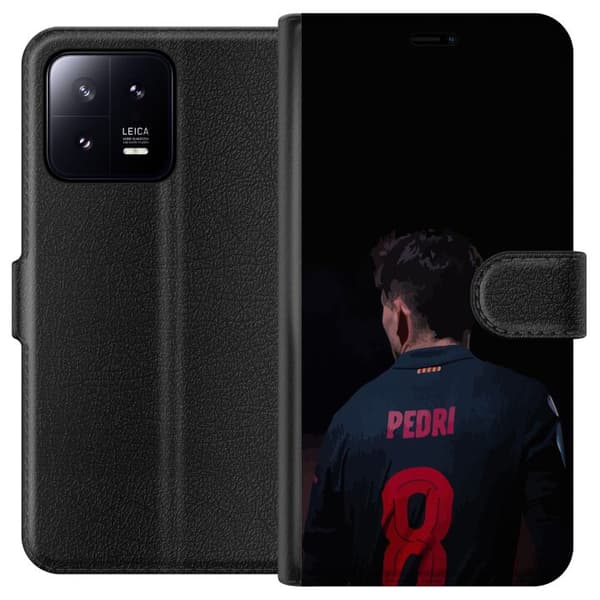 Xiaomi 13 Tegnebogsetui Pedri FC Barcelona Fodbold Spansk Midtbanespiller Mål Sportsmotivation Fans Børn Ungdom