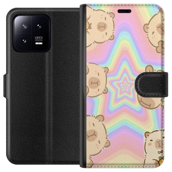 Xiaomi 13 Tegnebogsetui Kawaii Capybara Galaxy Sød Anime Dyr Rummotiv Kawaii Trend Gave TikTok Design