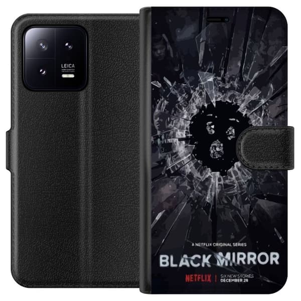 Xiaomi 13 Tegnebogsetui Black Mirror Sci-Fi Netflix Serie Dystopi Teknologi Cyberpunk Mørkt TV Videospil Tema