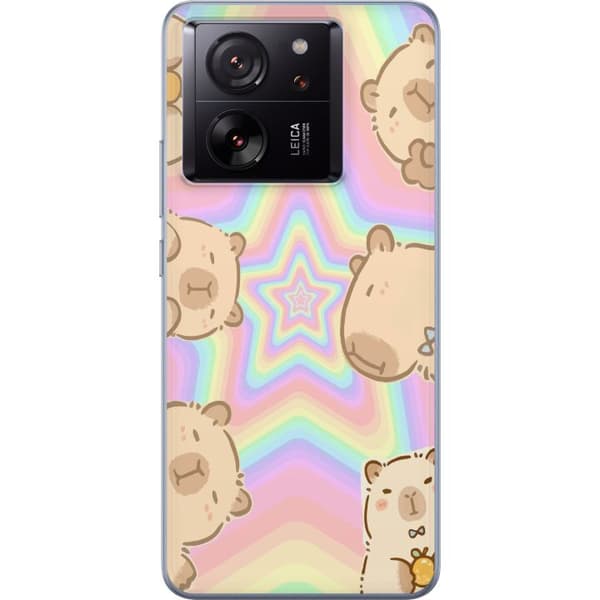Xiaomi 13T Gennemsigtig cover Kawaii Capybara Galaxy Sød Anime Dyr Rummotiv Kawaii Trend Gave TikTok Design