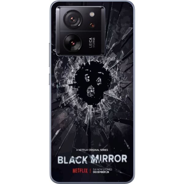 Xiaomi 13T Pro Genomskinligt Skal Black Mirror Sci-Fi Netflix Serie Dystopi Teknik Cyberpunk Mörkt TV Spelmotiv