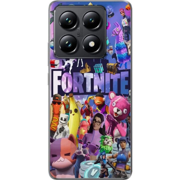 Xiaomi 14T Pro Gjennomsiktig deksel Fortnite Skins Emotes Battle Royale Karakterer Gamer Gamingmotiv Kult Barn Ungdom