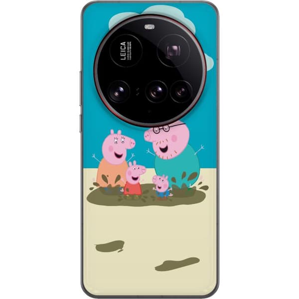 Xiaomi 15 Ultra Genomskinligt Skal Greta Gris Familjen George Lerpöl Barnmotiv Serie Populär Barnkaraktär Glädje