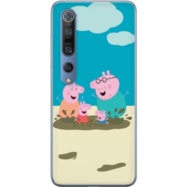 Xiaomi Mi 10 Pro 5G Genomskinligt Skal Greta Gris Familjen George Lerpöl Barnmotiv Serie Populär Barnkaraktär Glädje