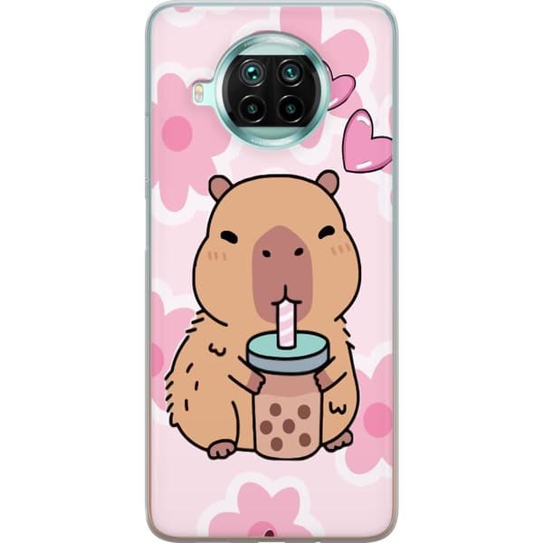 Xiaomi Mi 10T Lite 5G Gennemsigtig cover Kawaii Capybara Hjerte Anime Stil Sød Design Dyremotiv TikTok Populær Gave Pige