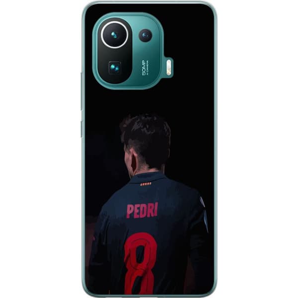 Xiaomi Mi 11 Pro Läpinäkyvä kuori Pedri FC Barcelona Jalkapallo Espanjalainen Keskikenttäpelaaja Maali Urheilumotivaatio Fanit Lapset Nuoret