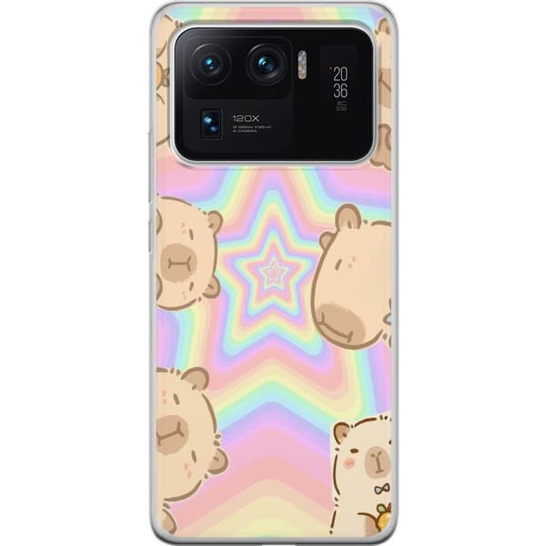 Xiaomi Mi 11 Ultra Läpinäkyvä kuori Kawaii Capybara Galaxy Söpö Anime Eläin Avaruusteema Kawaii Trendi Lahja TikTok-suunnittelu