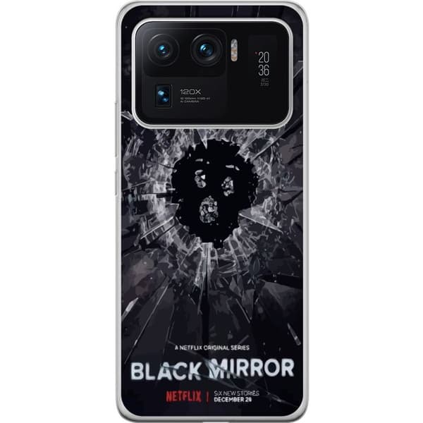 Xiaomi Mi 11 Ultra Gjennomsiktig deksel Black Mirror Sci-Fi Netflix Serie Dystopi Teknologi Cyberpunk Mørkt TV Videospill Tema