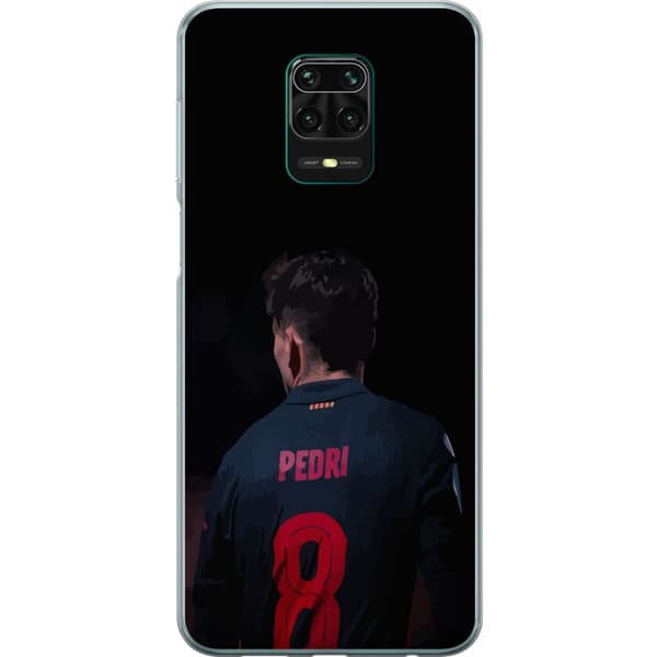 Xiaomi Redmi Note 9 Pro Gennemsigtig cover Pedri FC Barcelona Fodbold Spansk Midtbanespiller Mål Sportsmotivation Fans Børn Ungdom