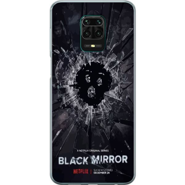 Xiaomi Redmi Note 9 Pro Läpinäkyvä kuori Black Mirror Sci-Fi Netflix -sarja Dystopia Teknologia Cyberpunk Synkkä TV Videopeli Teema