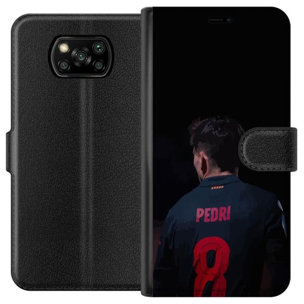 Xiaomi Poco X3 NFC Plånboksfodral Pedri FC Barcelona Fotboll Spansk Mittfältare Mål Sportmotiv Fans Barn Ungdom