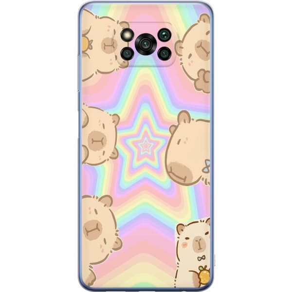 Xiaomi Poco X3 Pro Gennemsigtig cover Kawaii Capybara Galaxy Sød Anime Dyr Rummotiv Kawaii Trend Gave TikTok Design