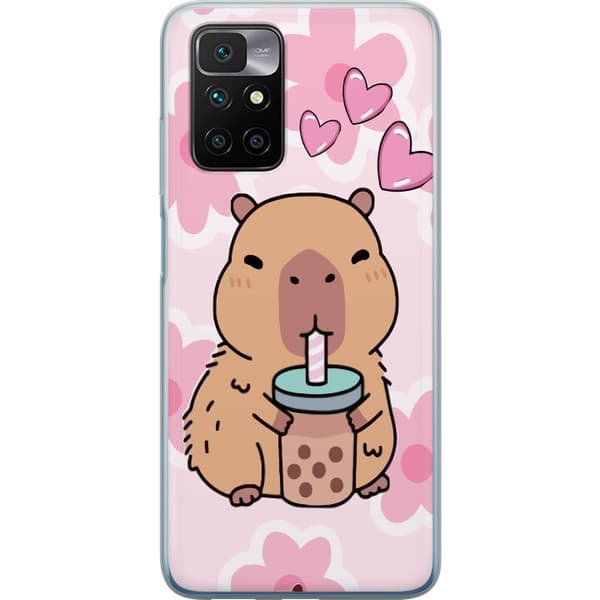 Xiaomi Redmi 10 Läpinäkyvä kuori Kawaii Capybara Sydän Anime-tyyli Söpö Suunnittelu Eläinaihe TikTok Suosittu Lahja Tyttö