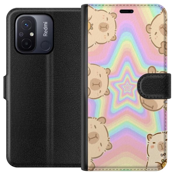Xiaomi Redmi 12C Plånboksfodral Kawaii Capybara Galaxy Söt Anime Djur Rymdmotiv Kawaii Trend Present TikTok Design
