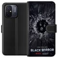 Miniatyrbild 1 av 3: Xiaomi Redmi 12C Plånboksfodral Black Mirror Sci-Fi Netflix Serie Dystopi Teknik Cyberpunk Mörkt TV Spelmotiv