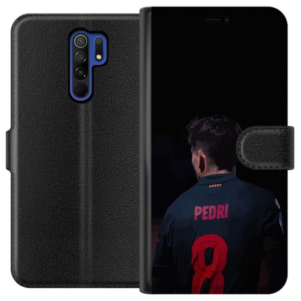 Xiaomi Redmi 9 Tegnebogsetui Pedri FC Barcelona Fodbold Spansk Midtbanespiller Mål Sportsmotivation Fans Børn Ungdom