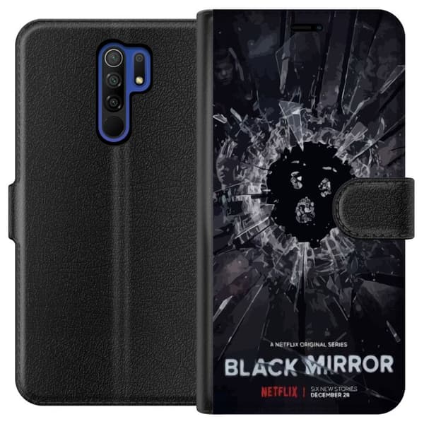Xiaomi Redmi 9 Tegnebogsetui Black Mirror Sci-Fi Netflix Serie Dystopi Teknologi Cyberpunk Mørkt TV Videospil Tema