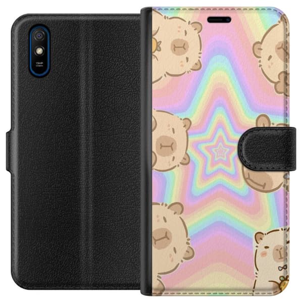 Xiaomi Redmi 9A Plånboksfodral Kawaii Capybara Galaxy Söt Anime Djur Rymdmotiv Kawaii Trend Present TikTok Design