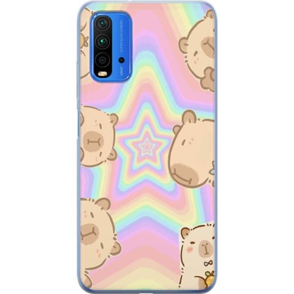 Xiaomi Redmi 9T Genomskinligt Skal Kawaii Capybara Galaxy Söt Anime Djur Rymdmotiv Kawaii Trend Present TikTok Design