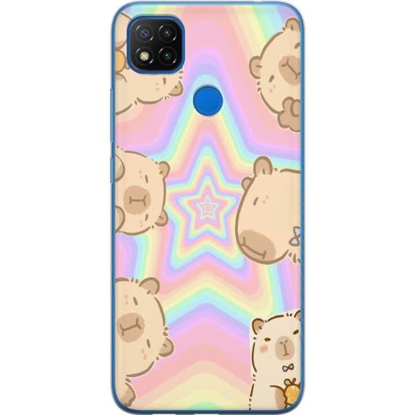 Xiaomi Redmi 9C NFC Läpinäkyvä kuori Kawaii Capybara Galaxy Söpö Anime Eläin Avaruusteema Kawaii Trendi Lahja TikTok-suunnittelu