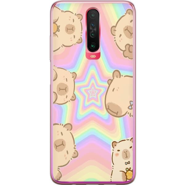 Xiaomi Redmi K30 Läpinäkyvä kuori Kawaii Capybara Galaxy Söpö Anime Eläin Avaruusteema Kawaii Trendi Lahja TikTok-suunnittelu