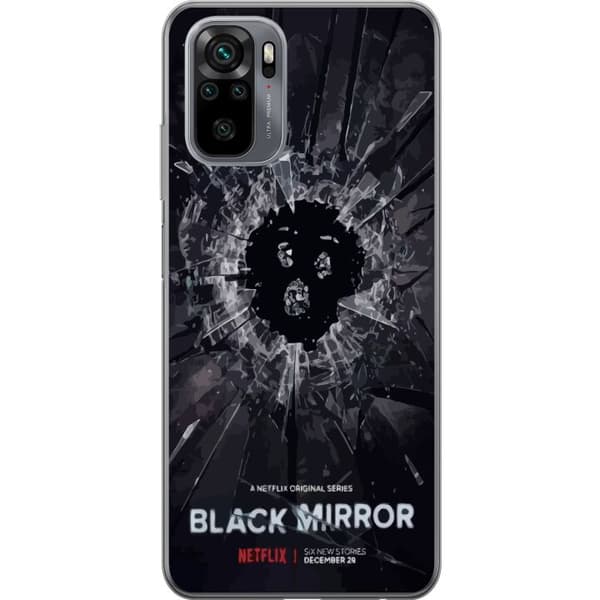 Xiaomi Redmi Note 10 Läpinäkyvä kuori Black Mirror Sci-Fi Netflix -sarja Dystopia Teknologia Cyberpunk Synkkä TV Videopeli Teema
