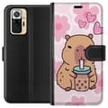 Miniatyrbillede 1 af 3: Xiaomi Redmi Note 10 Pro Tegnebogsetui Kawaii Capybara Hjerte Anime Stil Sød Design Dyremotiv TikTok Populær Gave Pige