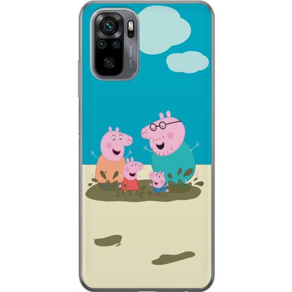 Xiaomi Redmi Note 10S Läpinäkyvä kuori Greta Possu Perhe Jori Mutapuro Lasten Kuva Sarja Suosittu Lasten Hahmo Ilo