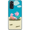 Miniatyrbillede 1 af 3: Xiaomi Redmi Note 11 Gennemsigtig cover Greta Gris Familie Georg Mudderpøl Børnemotiv Serie Populær Børnekarakter Glæde