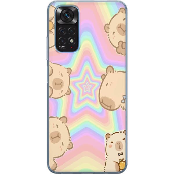 Xiaomi Redmi Note 11 Gennemsigtig cover Kawaii Capybara Galaxy Sød Anime Dyr Rummotiv Kawaii Trend Gave TikTok Design