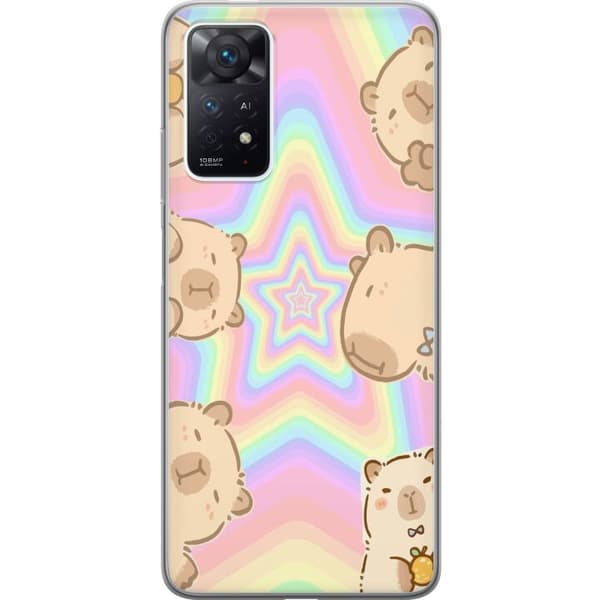 Xiaomi Redmi Note 11 Pro Genomskinligt Skal Kawaii Capybara Galaxy Söt Anime Djur Rymdmotiv Kawaii Trend Present TikTok Design