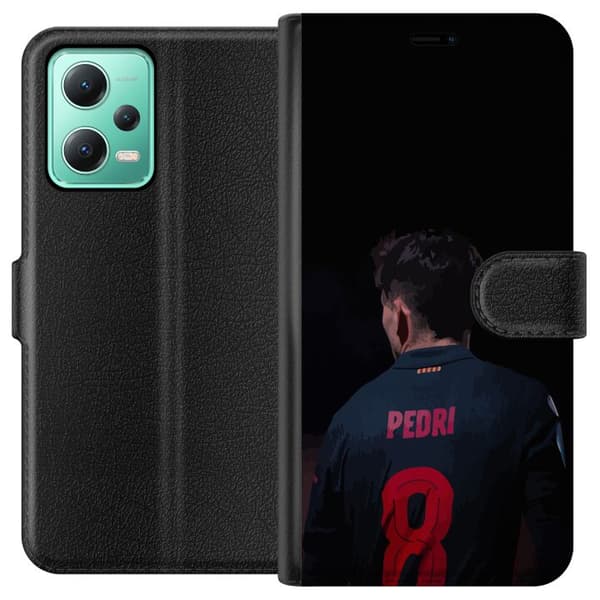 Xiaomi Redmi Note 12 Plånboksfodral Pedri FC Barcelona Fotboll Spansk Mittfältare Mål Sportmotiv Fans Barn Ungdom