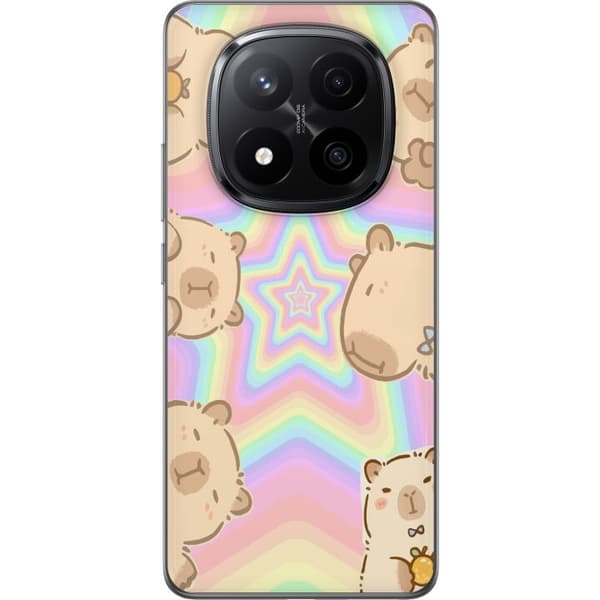 Xiaomi Redmi Note 14 Pro+ Genomskinligt Skal Kawaii Capybara Galaxy Söt Anime Djur Rymdmotiv Kawaii Trend Present TikTok Design