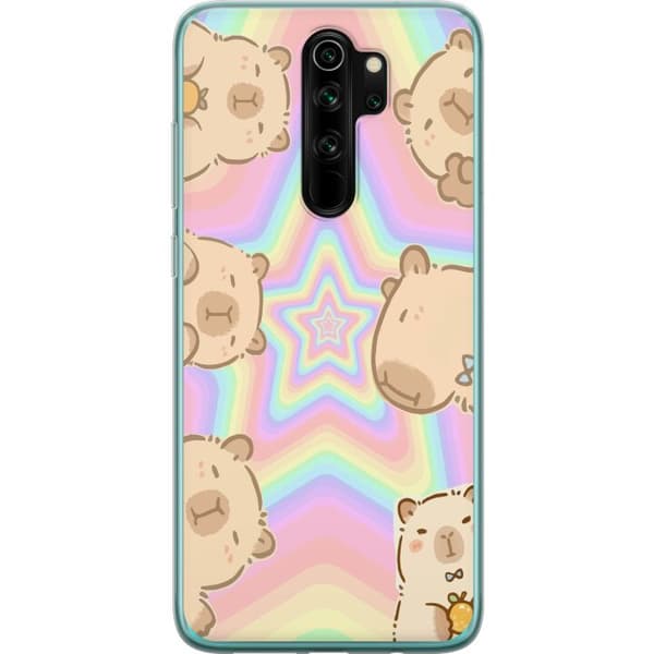 Xiaomi Redmi Note 8 Pro  Läpinäkyvä kuori Kawaii Capybara Galaxy Söpö Anime Eläin Avaruusteema Kawaii Trendi Lahja TikTok-suunnittelu