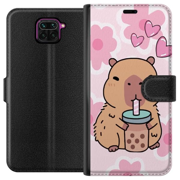 Xiaomi Redmi Note 9 Plånboksfodral Kawaii Capybara Hjärtan Anime Stil Söt Design Djurmotiv TikTok Populärt Present Tjej