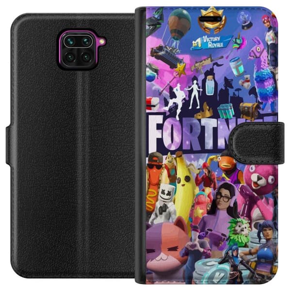 Xiaomi Redmi Note 9 Plånboksfodral Fortnite Skins Emotes Battle Royale Karaktärer Gamer Gamingmotiv Coolt Barn Ungdom