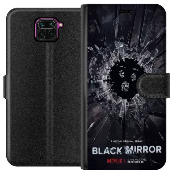 Xiaomi Redmi Note 9 Plånboksfodral Black Mirror Sci-Fi Netflix Serie Dystopi Teknik Cyberpunk Mörkt TV Spelmotiv
