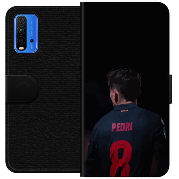 Xiaomi Redmi Note 9 4G Plånboksfodral Pedri FC Barcelona Fotboll Spansk Mittfältare Mål Sportmotiv Fans Barn Ungdom