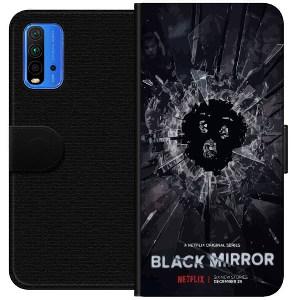 Xiaomi Redmi Note 9 4G Plånboksfodral Black Mirror Sci-Fi Netflix Serie Dystopi Teknik Cyberpunk Mörkt TV Spelmotiv